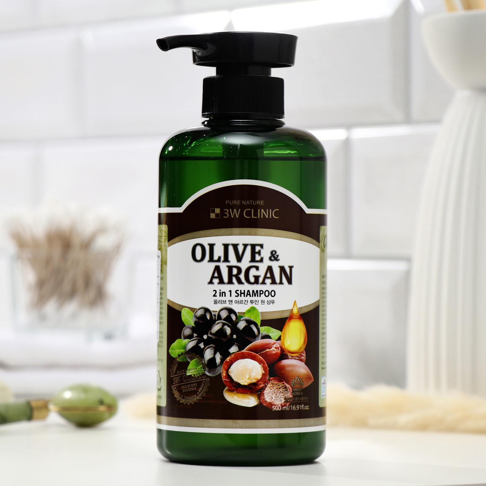 3w clinic olive and argan 2 IN 1 shampoo – 500ml