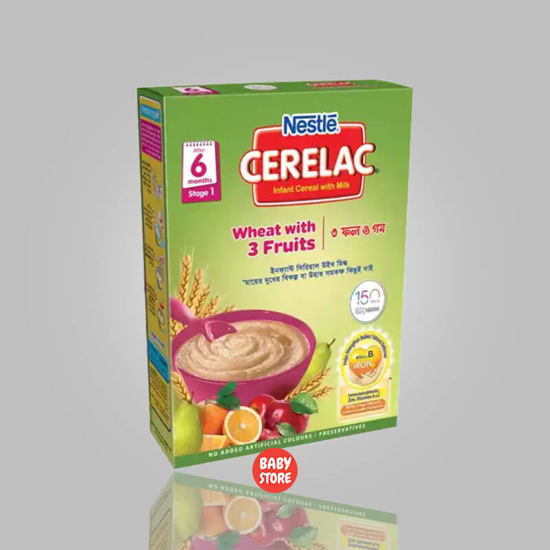 Nestle®-CERELAC®-Wheat-with-3-Fruits-After-6-months-Stage-1-400-gm-Packet
