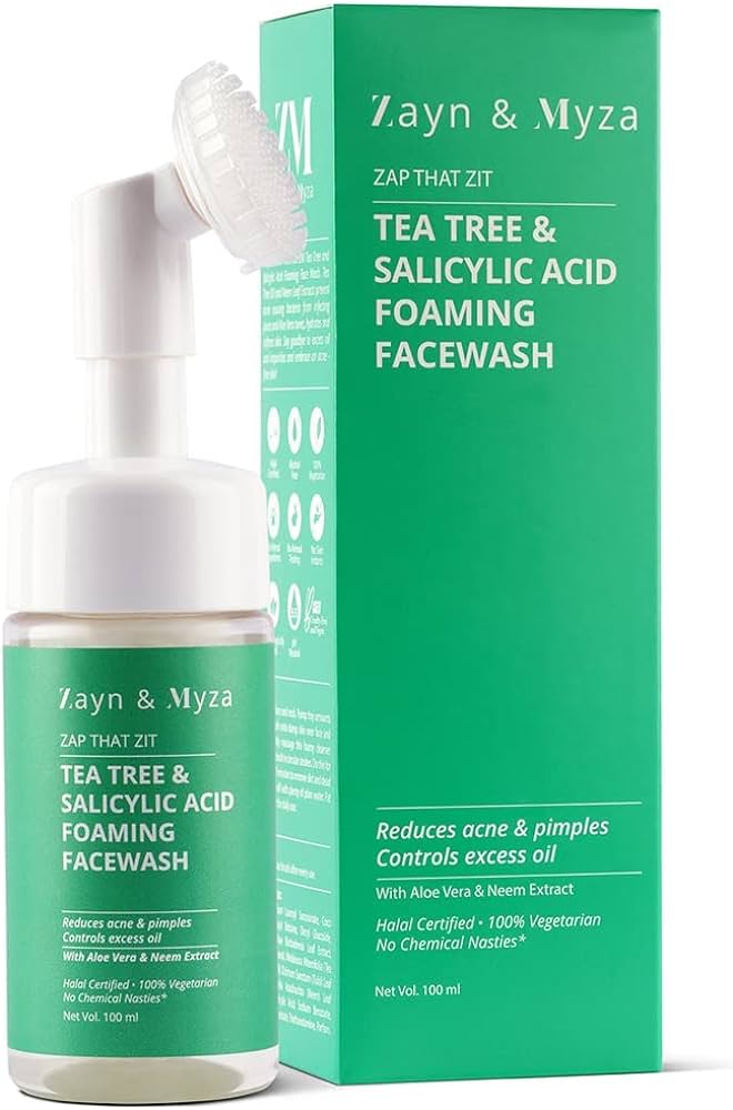Zayn & Myza Foaming Face Wash (100ml) – Tea Tree & Salicylic Acid (for Women)